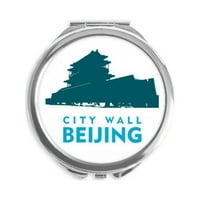 Drevni gradski zidni turizam Peking Kina Ručno kompaktno ogledalo okruglo Prijenosno džepno staklo
