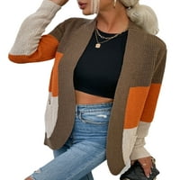 Džemper sa ženskim kaputima za žene za žene s dugim rukavima Otvorena prednja odeća Chunky pletene labave