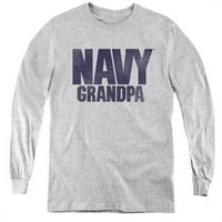 Trevco mornarička i djed mladih majica s dugim rukavima - atletski heather, veliki