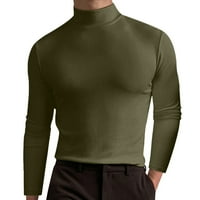Muška majica muške jesenja i zimska majica od pune boje Top Turtleneck dugih rukava vrhunska bluza