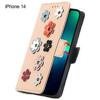 Flip novčanik Kompatibilan je s slotovima sa iPhone kartica 3D cvjetna kožna magnetska zaštitna zaštitna