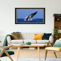 - Kršenje kitova Will Divlja životinja Zidna umjetnost. Giclee ispisuje na kiselinom bez pamučnog platna