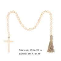 Pastoralni stil perle String ukras osjetljivim drvenim perlicama grickasti privjesak sa tasselom