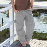 Nova proljetna moda, AXXD Ljeto nacrtavanje elastične čvrste labave pantalone Padžama hlače za muškarce