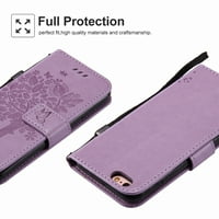 Case iPhone, iPhone 6S, Allytech reljefna mačaka i drveće serija, PU kožna puna zaštitna futrola Folio