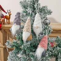 Viseći ukras Fine Texure široko korištena netkana tkanina Božićni stari muškarac plišana gnome lutka za drvo bijelo netkane f