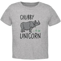 Rhino Chubby Unicorn Doodle Toddler majica Heather 3T