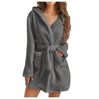 Advoicd Ženska zimska jakna Žene kaputi sa kapuljačnim zimskim kaputima za veliko opseg gornjeg odjeća Otvorena prednja kapka