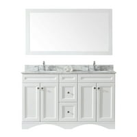 Talisa 60 Dvostruka kupaonica ispraznost u sivoj boji s mramornim gornjim i okruglim sudoperom s poliranim