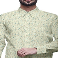 Košulje od tiskanih pamuka za muškarce dugih rukava Slim Fit Formalna košulja za dječaka