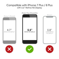 CASECINKINK Torbica za iPhone Plus Plus - Custom Ultra tanka tanka tvrda crna plastična plastična poklopac