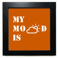 Općenito Mood Cloud Weather Black Square Frame Slika zidna stolna