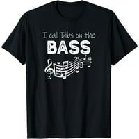 Nazovite DIBS na bas smiješno brijačnica kvartet kratkih rukava Crna majica