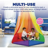 Rainbow Retreat Kids Canypy, Dekorativni, zabavni prostor Viseći krevet za krevet za spavaće sobe, optimiziranje