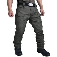 Voguele muške hlače elastične struine pantalone srednje struka Dno treninga tereta casual vojska zelena