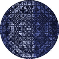 AHGLY COMPANY Stroj za pranje u zatvorenom okruglom sažetkom plavih modernih prostirki, 8 'krug
