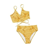 Tolkfu bikini setovi za žene Bikini ispis zavoj dvodijelni kupaći kupaći kostim
