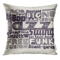 Funk Retro Design Jazz Music Veliki jastučni jastuk