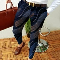 Hinvhai Muške hlače, muškarci patentni patentni pantalone sa podiznim strukom sa džepovima Hlače ljubičaste