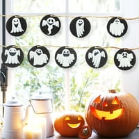 Loopsun Fall Halloween ukrasi za ušteda za dom, ukrasi od drvenih ukrasa Halloween Halloween Party Detaout