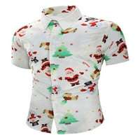 Beiwei Muške modne snežne pahulje tiskane božićne majice Snjegović Ispiši jednokrasnu bluzu bluza MENS