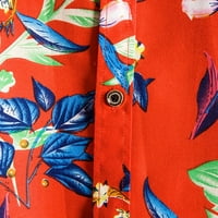 Joau muške havajske kratkih rukava Ležerne prilike Cvjetni gumb dolje Tropske košulje Ljeto Kuća za