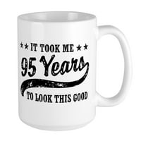 Cafepress - smiješan 95. rođendan velika krigla - OZ keramička velika krigla