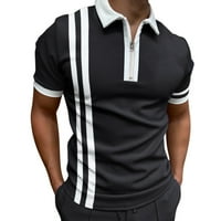 Eality Mens T-majice rever vrhovi Men Polo Black XL