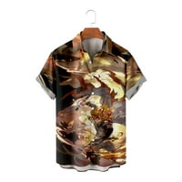 Demon Slayer Summer Vintage Majice kratkih rukava Havajska majica Svijetle boje Uzorak Muška košulja