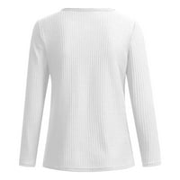 Veatzaer ženska majica dugih rukava Pulover Ležerne prilike V izrez Top pulover