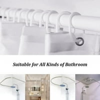 Prettyui kupatilo Čvrsta boja za tuš za tuširanje Vodootporna kalup-zaštitna zavjesa za kupanje sa kukom