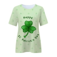 Ženska žena St.Patrick's Dnevna majica s kratkim rukavima O-izrez pulover Summer Modna odjeća