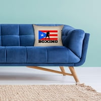 Portoriko Olimpijsko - boks - zastava ukrasna posteljina bacač jastuk jastuk sa umetanjem