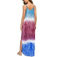 Haljina s promjenom V-izrez za žene za ispis haljine Ljeto haljina bez rukava bez rukava Udobna haljina