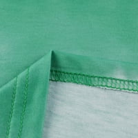 Ljetne haljine za žene kratki rukav tiskani povremeni duljina koljena Datum V-izrez Green XL