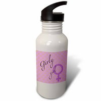 Girly Girl - Pink Polka točkice - Whimsical Art OZ Sportska boca za vodu WB-53556-1