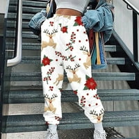 Kayannuo pantalone za žene Trendi ponude Proljeće Ljeto Ženska modna casual božićni tiskani zatezanje