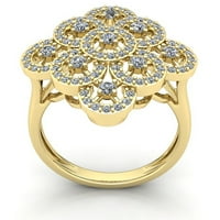 0,75ctw okružene sjajne gume Vintage InterLinkrenjeni angažman prsten od prstenastog 14k ruža, bijelo