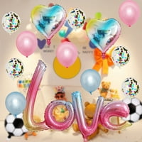 Anvazise Heart Balloon na napuhavanje spojene aluminijske folije Sretan Valentinovo Dan ljubavnog slova Balloons Dekor za odmor B