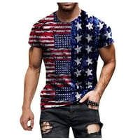 Strungten T majice za muškarce, muške američke zastave majica Patriotsko tee kratki rukav, aspektarni