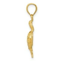Carat u Karatsu 10k žuti zlatni privjesak Privjesak šarm sa 10k žutom zlatnom laganom konopnom ogrlicu
