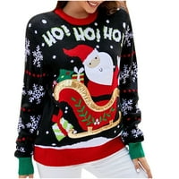 Trendvibe casual pulover za žene odjeću akril božićni ženski casual labav vrhovi žene božićni praznici