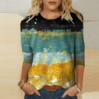 Akiihool ljetni bluze za žene plus veličine Žene Ljeto casual split v izrez šifonske bluze labavi tunički