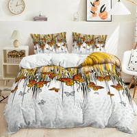 Prekrivač serije od leptira pokriva trodijelni digitalni ispis jastučnice za krevet