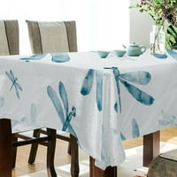 Pravokutni akvarelni zmajevi Zmajevi plavi stolnjak za stol za stol za stol za kućnu dekor večeru Kuhinjski zabava Piknik Vjenčanje Halloween Božić