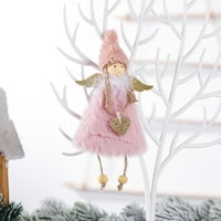 Božićni anđeo plišani lutka privjesak Xmas Drvo viseći ukras ukrase