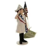 Patriotske zvijezde i pruge Djevojka Polyresin Američka zastava Pozdrav CP9175