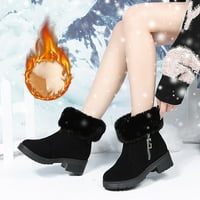 Cipele sa patentnim zatvaračem Zima Žene kratke nožne zone Retro Držite čvrste tople čizme udobne okrugle