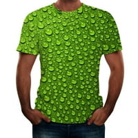 Yubnlvae majice za muškarce, muški ljetni stil 3D tiskani kratkih rukava modna udobna bluza vrhunsko