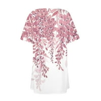 Sksloeeeeeeeeeeeol-košulje za žene s kratkim rukavima cvjetni ispisani kardigani na poklopcu otvorenog
